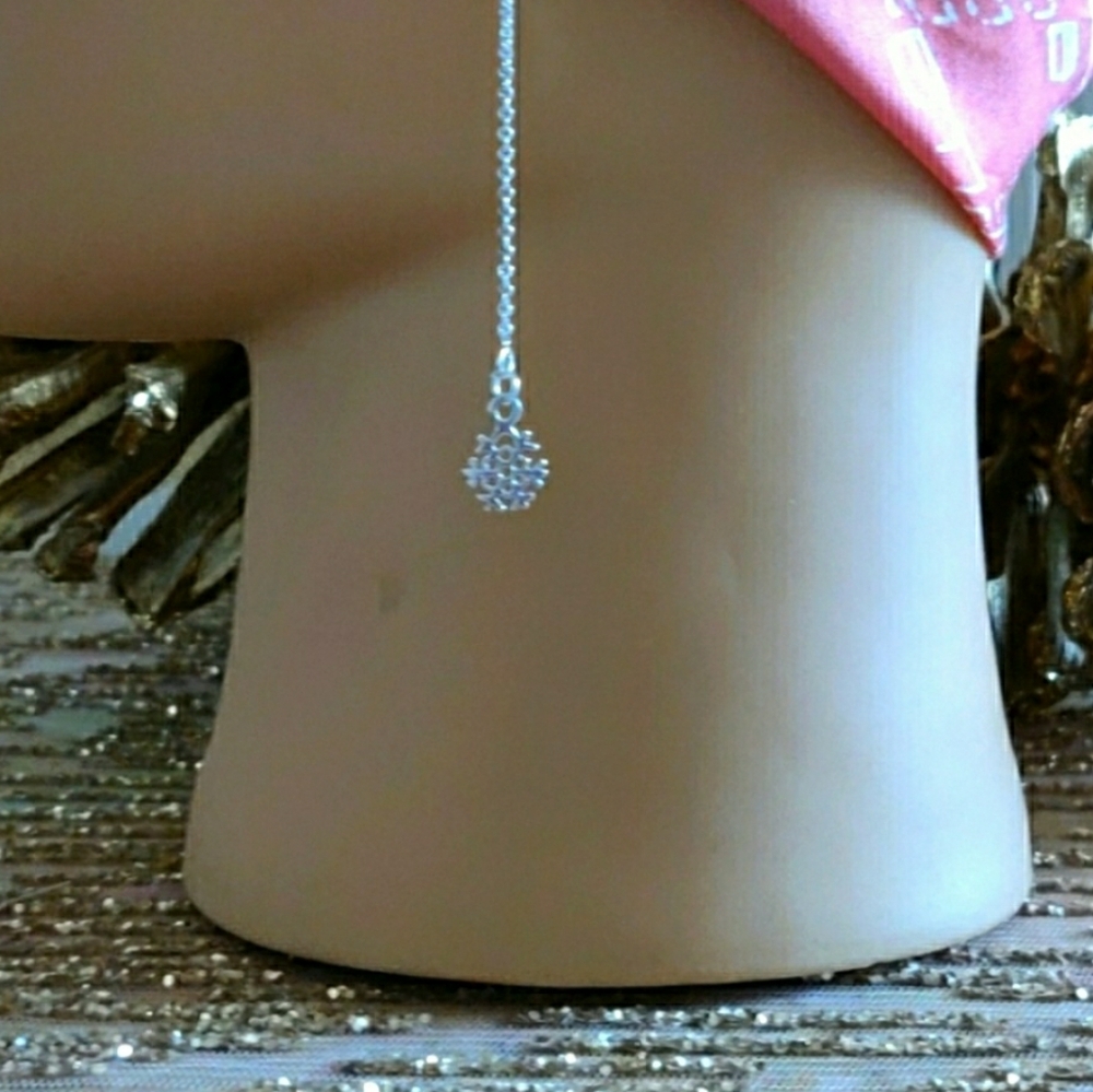 New Sterling Snowflake Threader Earrings.